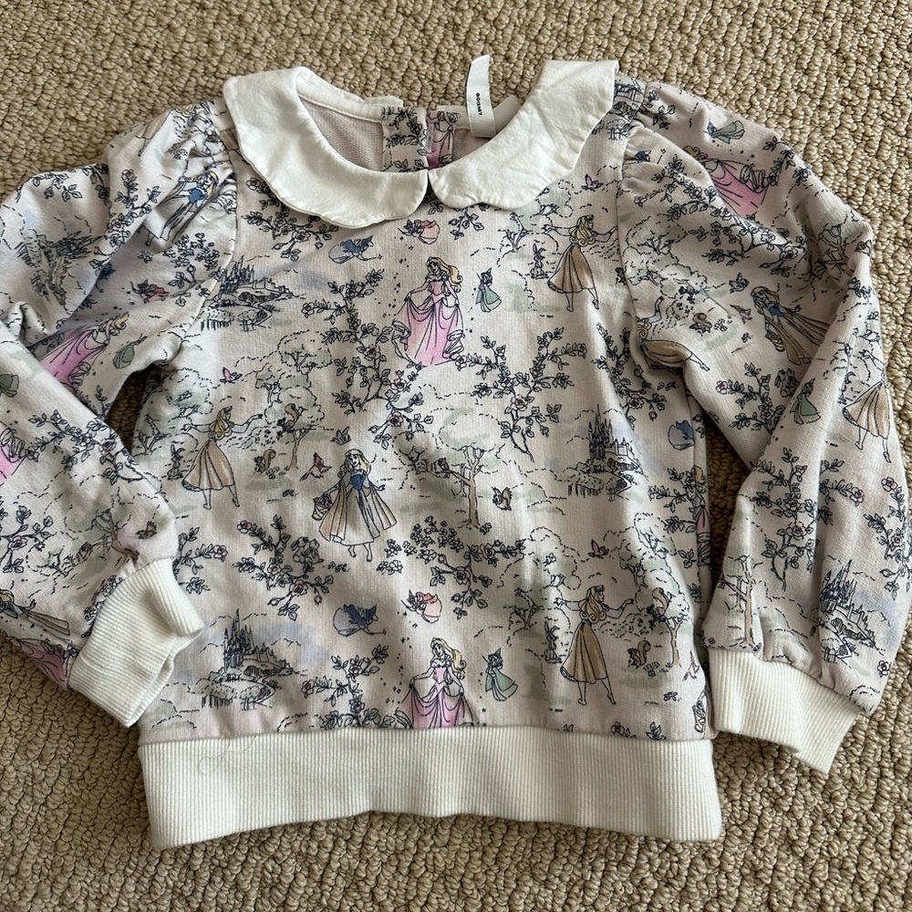 Janie and Jack Disney princess print sweatshirt